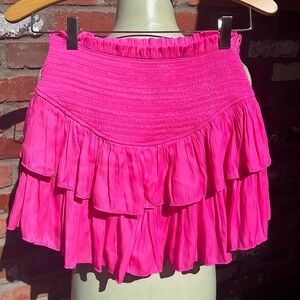 Mustard Seed Hot Pink Ruffle Shorts size Small